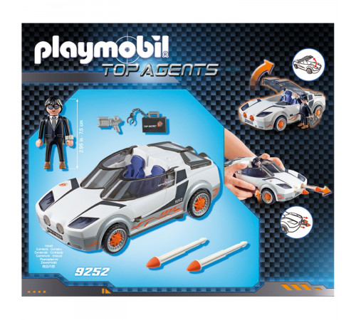 playmobil  9252 construcor "super agent r cu o mașină de curse"