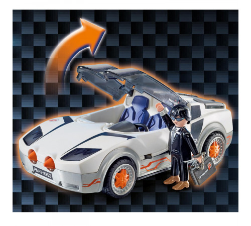playmobil  9252 construcor "super agent r cu o mașină de curse"