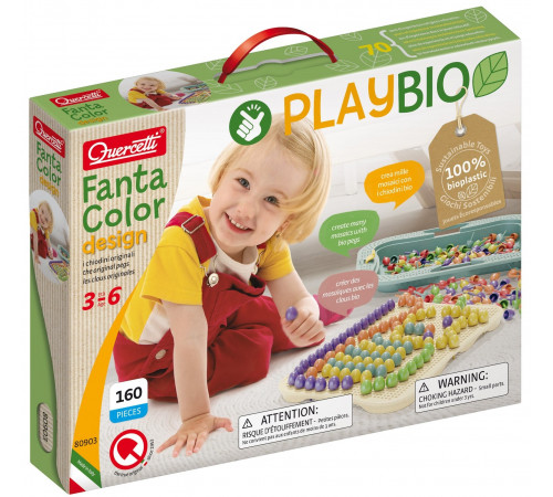 Quercetti 80903 Мозаика "FantaColor Design Bio" (160 дет.)  quercetti 80903 Мозаика "fantacolor design bio" (160 дет.)