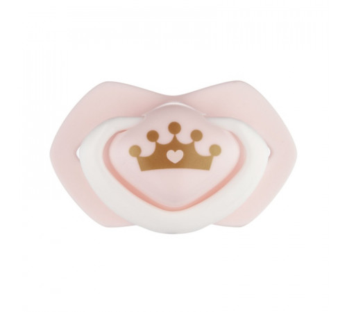 canpol 22/650 suzeta din silicon simetrica "royal baby" (0-6 m.) 2 buc. 
