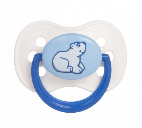 canpol 22/593 suzeta din silicon rotundă "animals" (0-6l) 1buc.