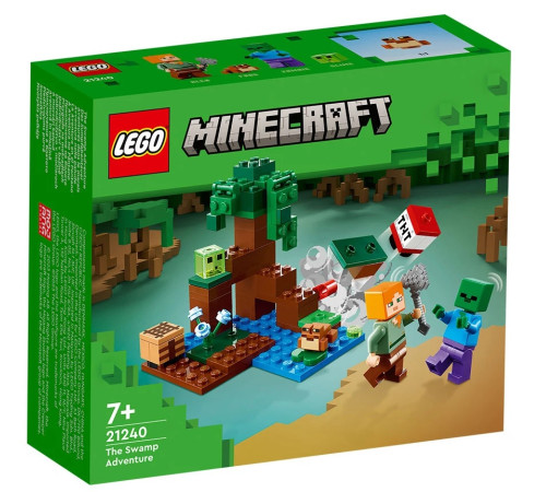 lego minecraft 21240 Конструктор "Болотное приключение" (65 дет.)