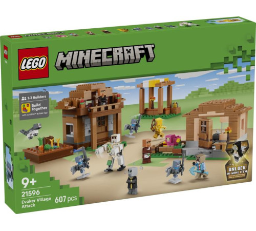  lego minecraft 21596 constructor "atacul provocatorului asupra satului" (607 el.)