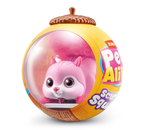 zuru pets alive 9565b Интерактивная игрушка s1 "Белочка розовая"
