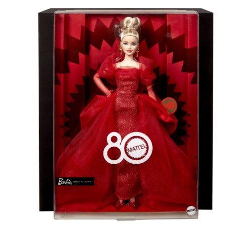 barbie jbj17 păpușă de colecție "signature ruby red! 80-a aniversare