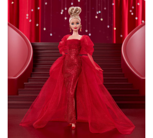 barbie jbj17 păpușă de colecție "signature ruby red! 80-a aniversare