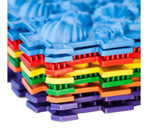ortek 09711 covoraș ortopedic pentru masaj puzzle "sea" (8 el.)