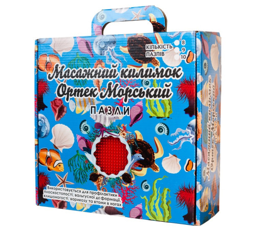 ortek 09711 covoraș ortopedic pentru masaj puzzle "sea" (8 el.)