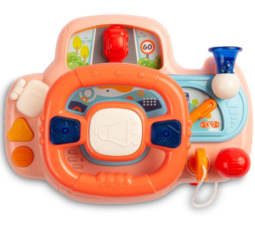 toyz 9015 Игрушка музыкальная 7962 "Руль" розовый