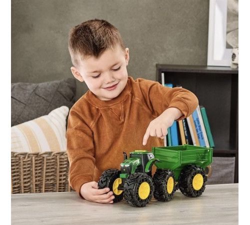 tomy Трактор с прицепом john deere monster treads 47353 34467