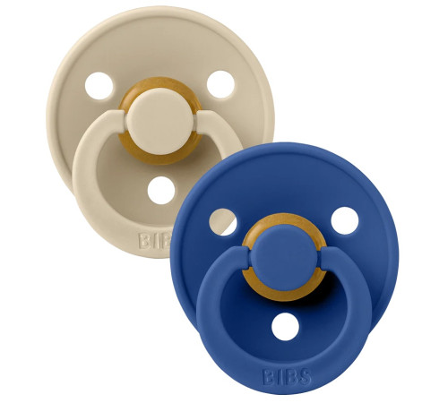  bibs suzeta rotunda din latex color s, vanilla & cornflower (0-6 luni) 2 buc.