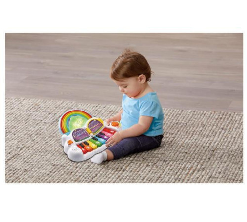 vtech 80612403 pian interactiv "learn & groove rainbow lights piano" (en)