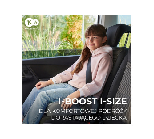 kinderkraft Бустер  i-boost i-size (135-150 см.) зелёный