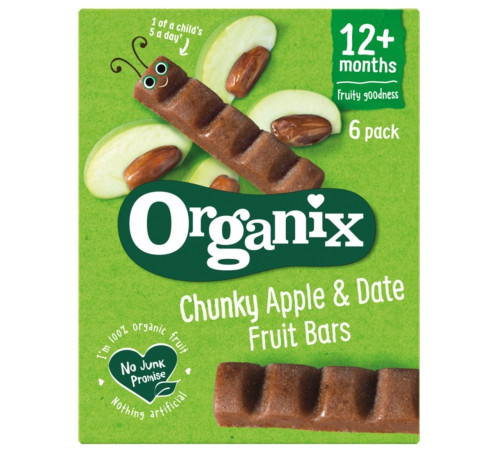 Organix Батончики Bio финики и яблоко (12 м+) 102 гр.  organix Батончики bio финики и яблоко (12 м+) 102 гр.