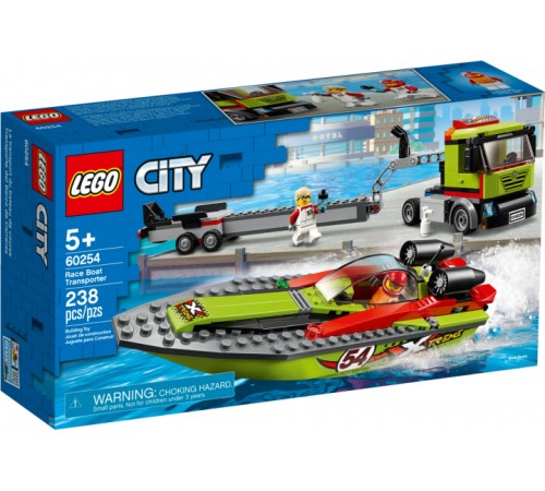 Lego City 60254 Конструктор "Транспортировщик скоростных катеров" (238 дет.) lego city 60254 Конструктор "Транспортировщик скоростных катеров" (238 дет.)