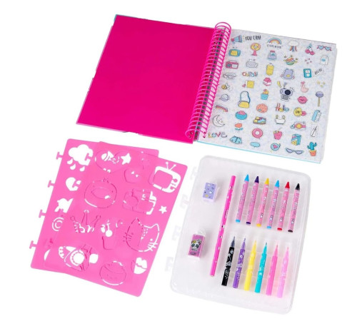 canenco cc60356 carte colorat cu sabloane "cutie crew"