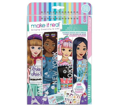 Детский магазин в Кишиневе в Молдове Make it Real 3207M Скетчбук "Городской стиль"  make it real 3207m Скетчбук "Городской стиль"