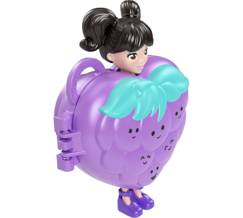 polly pocket jkr51 set de joacă portabil cu mini-păpușă și accesorii tip breloc (in sort.)