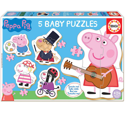  educa 18589 puzzle 5in1 "peppa pig 2" (21 el.)