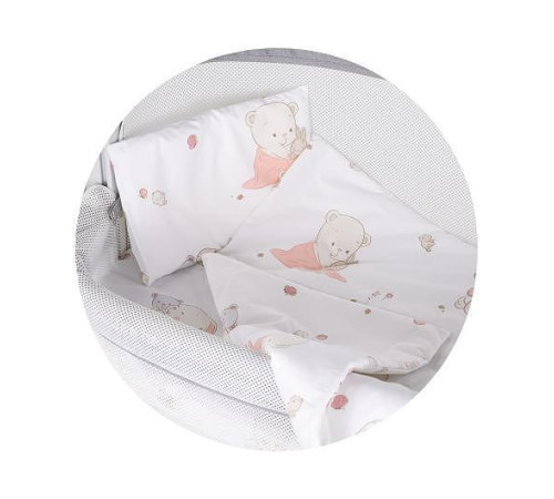 chipolino koscloset0254be lenjerie de pat pentru leagăn  (4 buc.) iepuraș