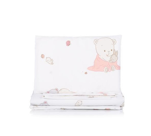 chipolino koscloset0254be lenjerie de pat pentru leagăn  (4 buc.) iepuraș