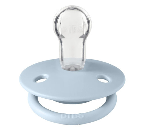 bibs suzeta rotunda din silicon de lux (0-36 luni) baby blue