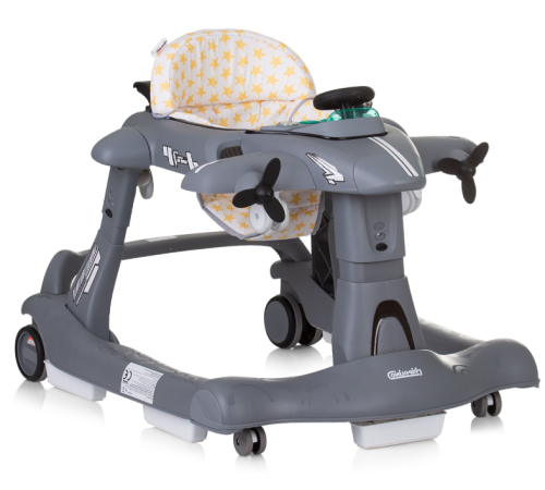  chipolino Ходунки 3 в 1 "airplane" prap02402gy серый