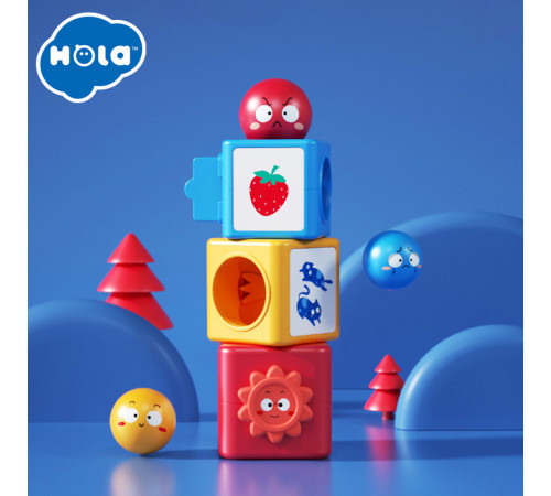 hola toys e7991 set cuburi și bile "tower"