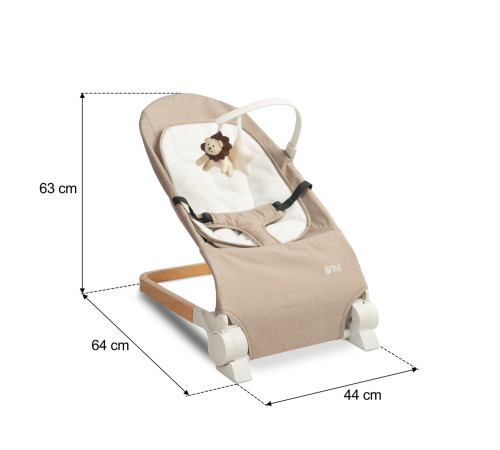 caretero-80612 Шезлонг "pine" коричневый