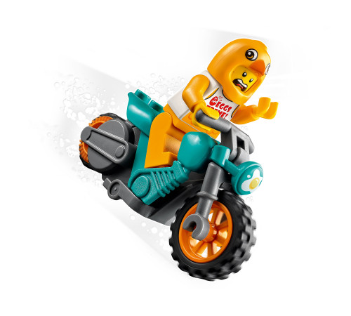 lego city 60310 Конструктор "Трюковый мотоцикл с цыплёнком" (10 дет.)