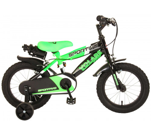 Volare 2041 Велосипед 14 "Sportivo" чёрный/зелёный volare 2041 Велосипед 14 "sportivo" чёрный/зелёный