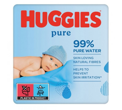  huggies Влажные салфетки "huggies pure" (168 шт.)