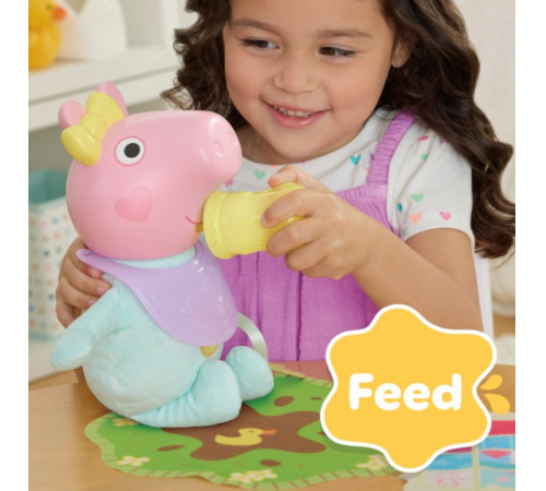 peppa pig g1637 păpușă interactivă evie "grohăieli și &Icirc;mbrățișări"
