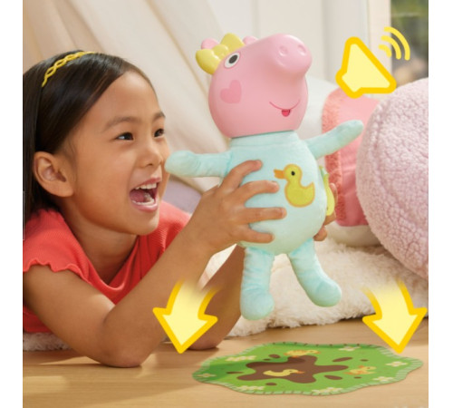 peppa pig g1637 păpușă interactivă evie "grohăieli și &Icirc;mbrățișări"