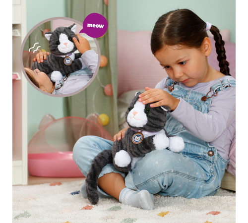 zapf creation 837580 pisicuță interactivă cu cutie baby born "my cat cookie"