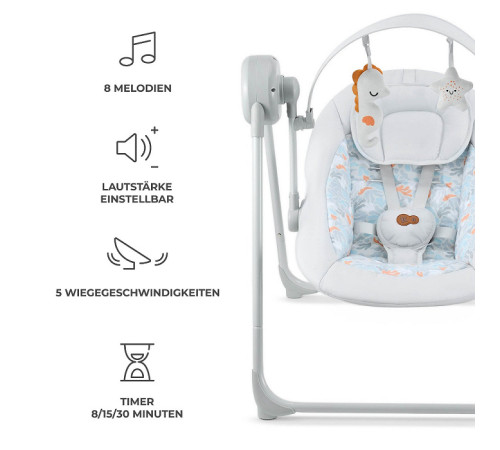 kinderkraft Электронные качели swingee (до 9 кг.) серый