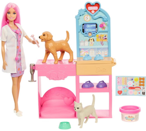 barbie jfx93 Игровой набор с куклой "Ветеринарная клиника"