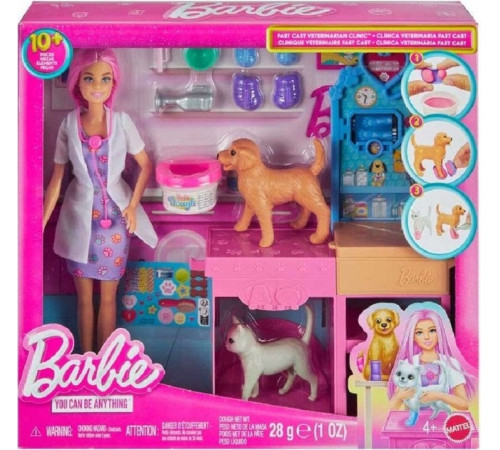 barbie jfx93 Игровой набор с куклой "Ветеринарная клиника"