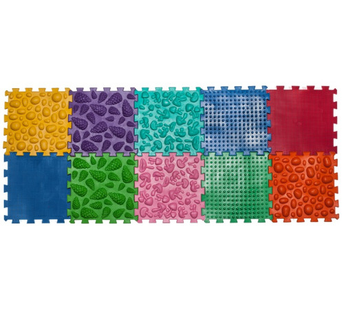  ortek 09639 covoraș ortopedic pentru masaj puzzle "mix" (10 el.) cu jocul de masă "forest adventures"