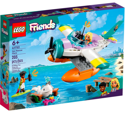  lego friends 41752 Конструктор "Морской спасательный самолет" (203дет.)