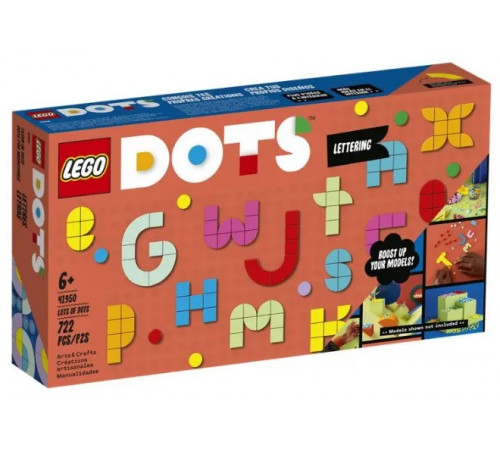  lego dots 41950 constructor "set mare de plăci: litere" (722 el.)