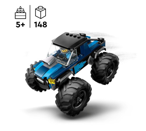 lego city 60402 constructor "monster truck albastru" (148 el.)