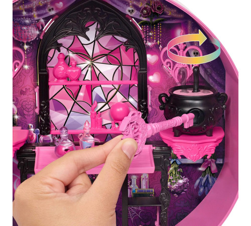 monster high jkd76 set de joacă cu păpușă "amera secretă cu elixire a lui draculaura"