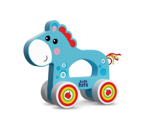 kids hits kh20/011jucărie din lemn "căluț" seria "&Icirc;mpinge și trage"
