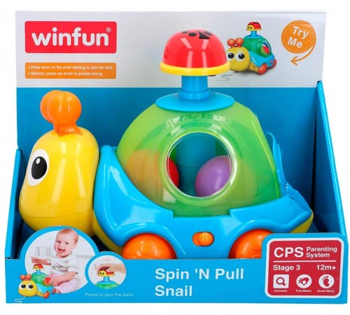 Детский магазин в Кишиневе в Молдове Winfun 46312 Игрушка-каталка "Улитка" Детский магазин в Кишиневе в Молдове winfun 46312 Игрушка-каталка "Улитка"