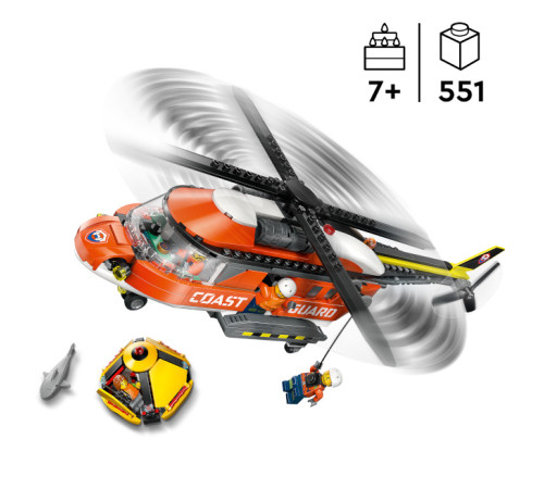 lego city 60503 constructor "elicopterul pazei de coastă" (551 el.)