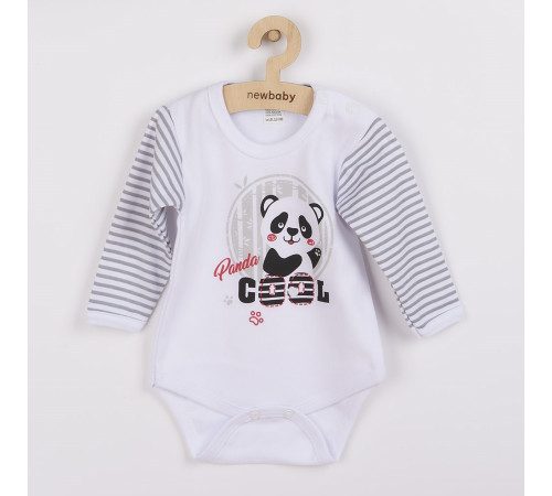 Детская одежда в Молдове new baby 35688 Боди с длинным рукавом panda 74 см (6-9мес)