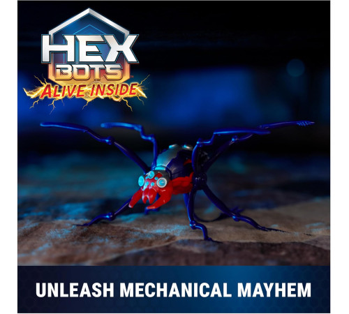 spin master 6072914 jucărie interactivă microrobot-păianjen hex bots skitter bot spider