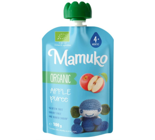  mamuko piure organic de mere (4 luni+) 100 g.