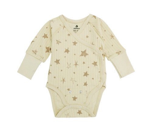 minikin 242130356-62 Набор из 3 ед. растущий "simple" (р.56-62) бежевый звёзды